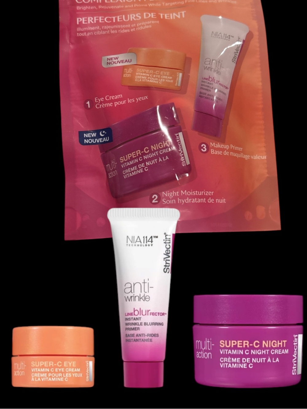 StriVectin Anti-Wrinkle Primer & Super-C Cream Set - 3 pc travel set